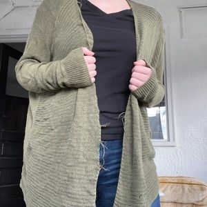 Green cardigan